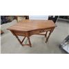 Image 1 : Traditional Oak Drop-Leaf Side Table with Drawer and Turned Spindle Legs 31 x 40 x 28"