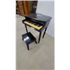 Image 2 : First Act Grand Piano 30-Key Children's Toy Piano with Matching Bench, Black