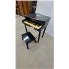 Image 3 : First Act Grand Piano 30-Key Children's Toy Piano with Matching Bench, Black