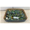 Image 1 : Large Assortment of Glass Marbles in Various Sizes, Colors, and Patterns