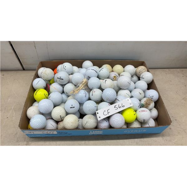 Assorted Golf Balls, Callaway, Top-Flite, Wilson, Bridgestone, Wooden Tees, and More