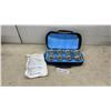 Image 1 : Eight-Piece Chrome Boules Set with Rules and Zippered Carrying Case
