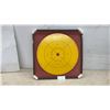 Image 1 : Two-Sided Wooden Game Board with Crokinole and Checkerboard