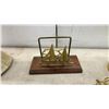 Image 6 : Mantel Style Clock, Brass Banker's Lamp with Green Glass Shade, and More