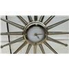 Image 6 : Starburst Desk Clock on Black Marble Style Base and Ceramic Flared Vase with Star Motif Rim