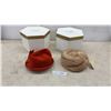 Image 1 : 2 Vintage Ladies Hats: Felt Cloche and Mink Fur Beret with Hatboxes & Original Eatons Price Tag