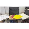 Image 1 : Art Portfolio Case with Colored Paper, Canvas, Wooden Mannequin, Pastels, and More
