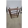 Image 1 : Wooden Wine Rack with Stemware Holder, Three-Tier, Holds 12 Bottles