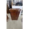 Image 1 : Dark Cherry-Finish Wooden Sewing Cabinet with Two Doors and Four Drawers 40 x 24 x 12"