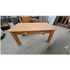 Image 1 : Ethan Allen Legacy Collection Writing Table with Drawer, Light Oak Finish 28 x 36 x 60"