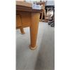 Image 4 : Ethan Allen Legacy Collection Writing Table with Drawer, Light Oak Finish 28 x 36 x 60"