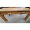 Image 5 : Ethan Allen Legacy Collection Writing Table with Drawer, Light Oak Finish 28 x 36 x 60"