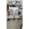Image 3 : Set of Six Upholstered Wooden Dining Chairs with Two Captain's Chairs