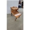 Image 1 : Vintage Maple Two-Tier Step-Back Telephone Table with Three Drawers and Turned Legs