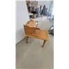 Image 2 : Vintage Maple Two-Tier Step-Back Telephone Table with Three Drawers and Turned Legs