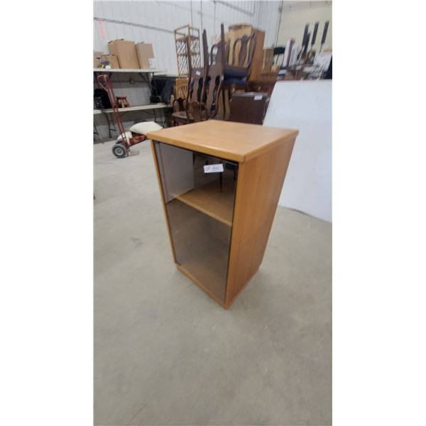 Stereo Component Cabinet with Glass Door and Adjustable Shelf 38 x 20 x 17"