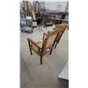 Image 8 : Pair of Colonial Revival Carved Wood Armchairs with Cane Seat, Back, and Side Panels