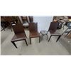 Image 1 : Set of Three Cattelan Italia Kelly Dark Brown Wood Veneer Molded Plywood Dining Chairs