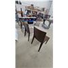 Image 4 : Set of Three Cattelan Italia Kelly Dark Brown Wood Veneer Molded Plywood Dining Chairs