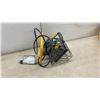 Image 5 : Work Light, Wooden Tool Caddy, and Bow Saw