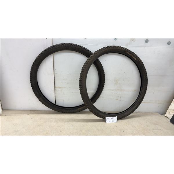 Pair of Kranked 26 x 2.30" Knobby Mountain Bike Tires