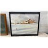 Image 2 : Four Framed Pictures: Winter Art Scenes Including James Bessey Barn Scene and Conrad Joseph Print
