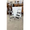 Image 1 : Two Metal Folding Step Ladders with Anti-Slip Steps