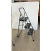 Image 2 : Two Metal Folding Step Ladders with Anti-Slip Steps