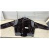 Image 1 : Dark Brown Fur and Leather Bomber Jacket with Button Closure