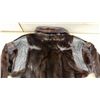 Image 5 : Dark Brown Fur and Leather Bomber Jacket with Button Closure