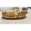 Image 4 : Carved Wooden Elephant Log Cart Sculpture, Globe, Glass Marlin, and More