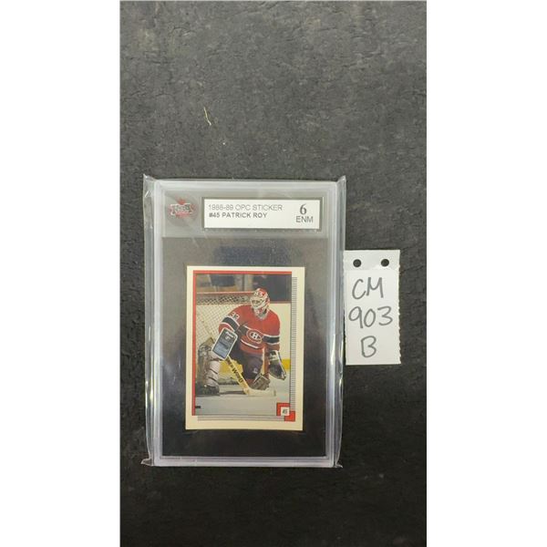 Graded Patrick Roy 1988-89 O-Pee-Chee Sticker
