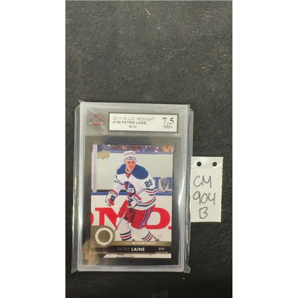Graded Patrik Laine Numbered #3/25 Winnipeg Jets Card