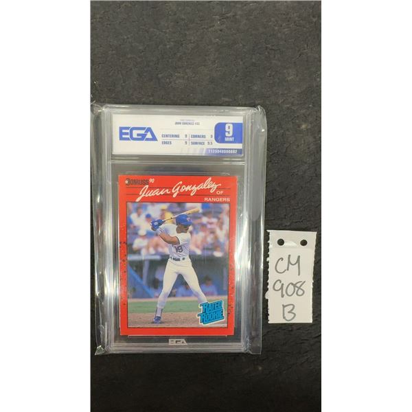 Graded Juan Gonzalez Rookie Baseball Card