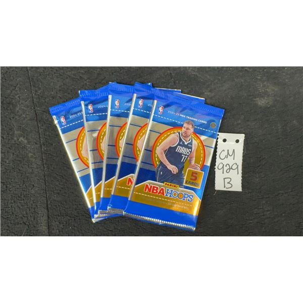 5 Sealed 2024-25 NBA Hoops Basketball Packs