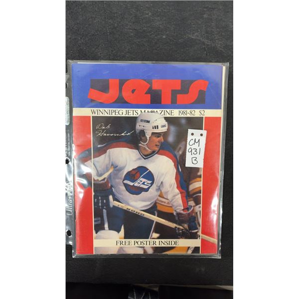 October 1981 Winnipeg Jets Program With Havenchuck Poster Inside
