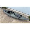 Image 1 : Pelican Pulse 100 Sit-In Recreational Kayak in Olive Green with Two-Piece Paddle