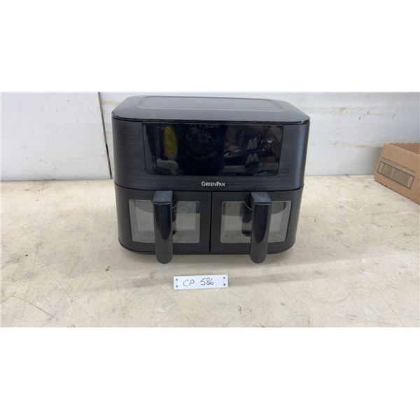 GreenPan CC008842 Dual Basket Air Fryer with See-Through Windows