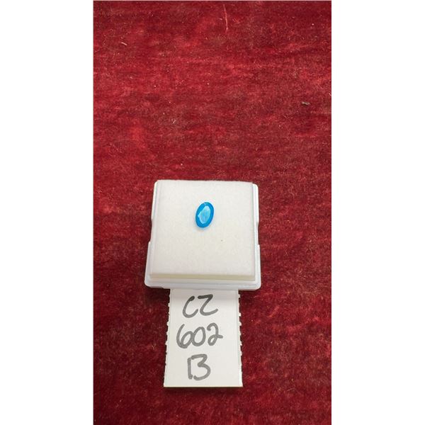 Natural Untreated Blue Opal Gemstone, Oval Cut, 0.9 Carat, 5.9 mm X 9.0 mm