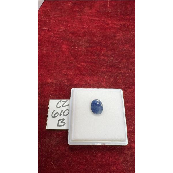 4.2-Carat Natural Untreated Blue Sapphire, Oval Cut, 8.1 mm X 10.2 mm