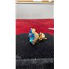 Image 5 : 18K Gold Plated 1.0 Carat Each Heart Cut Blue Simulated Diamond CZ Heart Halo Stud Earrings