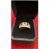 Image 2 : New 1.0-Carat Simulated Diamond CZ Man's Ring, 925 Sterling Silver, White Gold Overlay