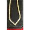 Image 2 : 18K Gold-Plated 2.5mm Simulated Diamond Cubic Zirconia Tennis Necklace, 18" Long