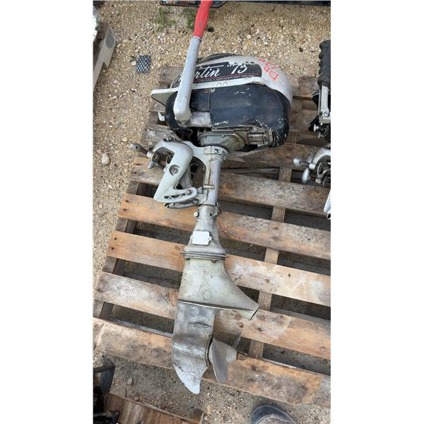 Martin "75" 7.5 Horsepower Outboard Motor from the Early 1950s, Rebuilt Power Head, Runs