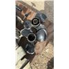 Image 6 : Mercury Twin and 20 Horsepower Twin Vintage Outboard Motors with Spare Propellers
