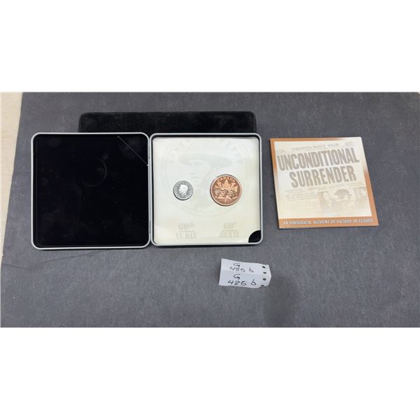 Royal Canadian Mint 2005 60th Anniversary of VE Day Commemorative Coin Set with Booklet