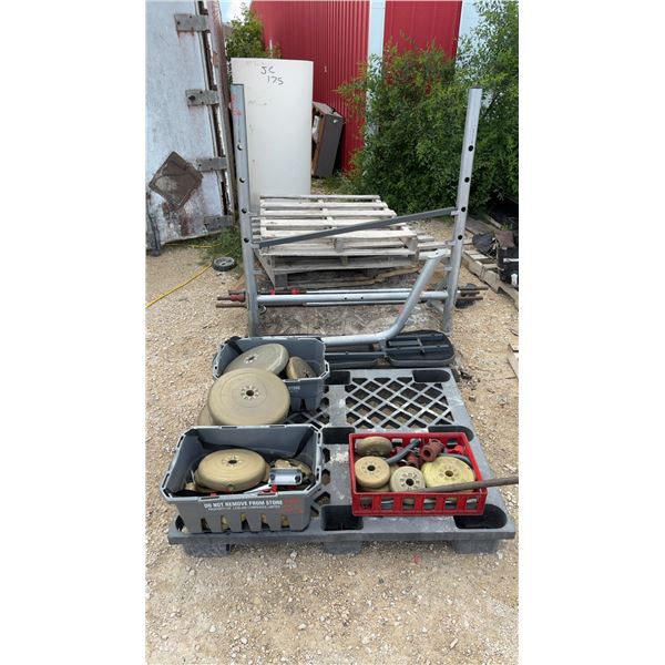 Weight Plate Set with Squat Rack, Barbells, Curl Bar, and More