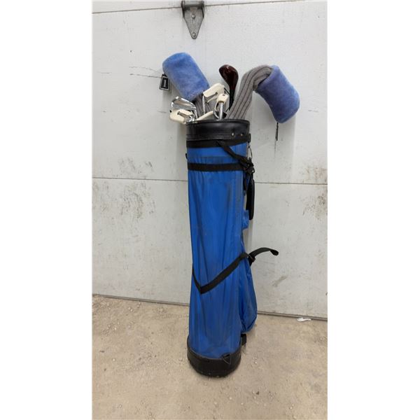 Dunlop Golf Club Set with Woods, Irons, Headcovers, Balks and Golf Bag