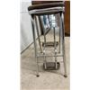 Image 5 : Vintage 1950s-1960s Cosco Chrome Step Stool Chair with Brown Upholstered Seat