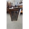 Image 1 : Vintage Wood Display Cabinet with Single Glass Panel Door 48 x 24 x 12"